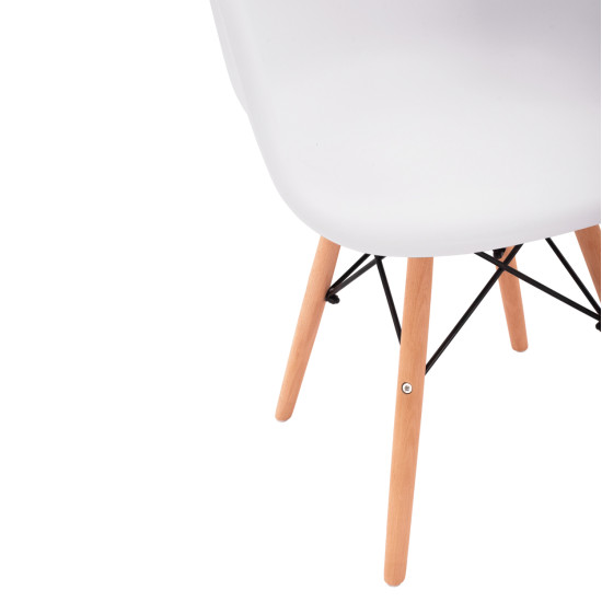 ΠΟΛΥΘΡΟΝΑ ΜΕ ΞΥΛΙΝΑ ΠΟΔΙΑ & ΚΑΘΙΣΜΑ ΛΕΥΚΟ MIRTO HM005.01 64x60x81 εκ. - 4τεμ ** ΠΟΛΥΘΡΟΝΑ ΜΕ ΞΥΛΙΝΑ ΠΟΔΙΑ & ΚΑΘΙΣΜΑ ΛΕΥΚΟ MIRTO HM005.01 64x60x81 εκ. - 4τεμ **