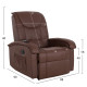 Πολυθρονα relax με μηχανισμο massage rocca hm0026.03 pu καφε σκουρο 80x96x97 εκ. **