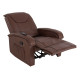 Πολυθρονα relax με μηχανισμο massage rocca hm0026.03 pu καφε σκουρο 80x96x97 εκ. **
