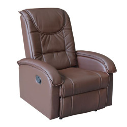 Πολυθρονα relax με μηχανισμο massage rocca hm0026.03 pu καφε σκουρο 80x96x97 εκ. **