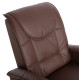 Πολυθρονα relax με μηχανισμο massage rocca hm0026.03 pu καφε σκουρο 80x96x97 εκ. **