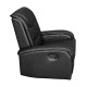 Πολυθρονα relax με μηχανισμο massage rocca hm0026.01 pu μαυρο 80x96x97 εκ. **