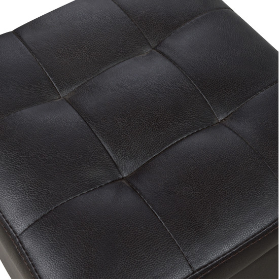 Σκαμπω με αποθηκευτικο χωρο pu καφε cube hm224.03--38x38x36.5υεκ. **
