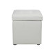 Σκαμπο pro cube hm224.02 pu με αποθηκευτικο χωρο- λευκο 38x38x36,5υεκ. **
