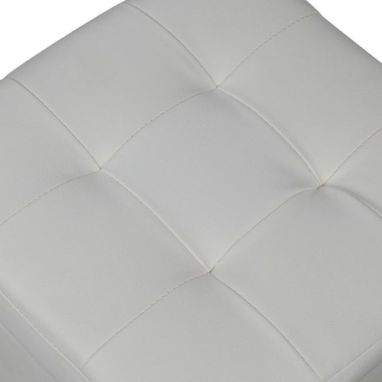 Σκαμπο pro cube hm224.02 pu με αποθηκευτικο χωρο- λευκο 38x38x36,5υεκ. **