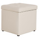 Σκαμπο pro cube hm224.02 pu με αποθηκευτικο χωρο- λευκο 38x38x36,5υεκ. **