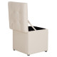 Σκαμπο pro cube hm224.02 pu με αποθηκευτικο χωρο- λευκο 38x38x36,5υεκ. **