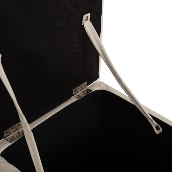 Σκαμπο pro cube hm224.02 pu με αποθηκευτικο χωρο- λευκο 38x38x36,5υεκ. **