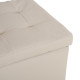 Σκαμπο pro cube hm224.02 pu με αποθηκευτικο χωρο- λευκο 38x38x36,5υεκ. **