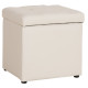 Σκαμπο pro cube hm224.02 pu με αποθηκευτικο χωρο- λευκο 38x38x36,5υεκ. **