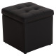 Σκαμπω με αποθηκευτικο χωρο pu μαυρο cube hm224.01 38x38x36.5υεκ. **