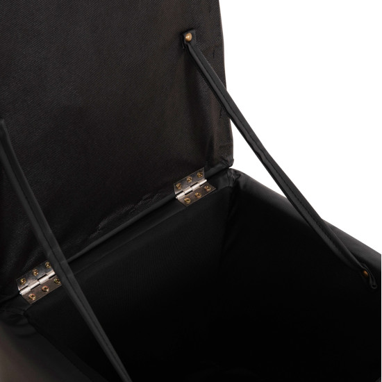 Σκαμπω με αποθηκευτικο χωρο pu μαυρο cube hm224.01 38x38x36.5υεκ. **