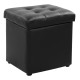 Σκαμπω με αποθηκευτικο χωρο pu μαυρο cube hm224.01 38x38x36.5υεκ. **