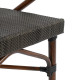 Πολυθρονα αλουμινιου clay bamboo look καφε με textline hm5025 60,5x59x81 cm **