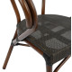 Πολυθρονα αλουμινιου clay bamboo look καφε με textline hm5025 60,5x59x81 cm **