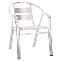 Πολυθρονα moris hm5018 αλουμινιο σε ασημι-διπλοσ σκελετοσ με φετεσ 58x62x75υεκ. **