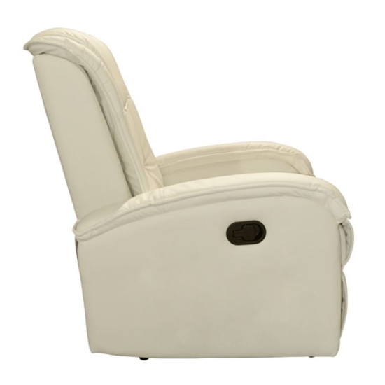 Πολυθρονα relax με μηχανισμο massage rocca hm0026.02 pu εκρου 80x96x97 εκ. **
