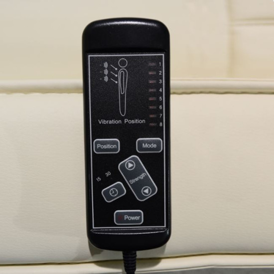 Πολυθρονα relax με μηχανισμο massage rocca hm0026.02 pu εκρου 80x96x97 εκ. **