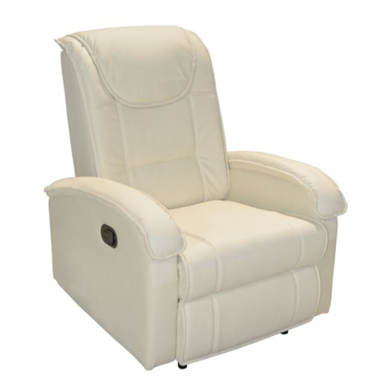 Πολυθρονα relax με μηχανισμο massage rocca hm0026.02 pu εκρου 80x96x97 εκ. **