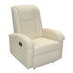 Πολυθρονα relax με μηχανισμο massage rocca hm0026.02 pu εκρου 80x96x97 εκ. **