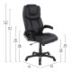 Καρεκλα γραφειου thorin hm1050.01 με massage μαυρη homemarkt 62x70x127y εκ. **