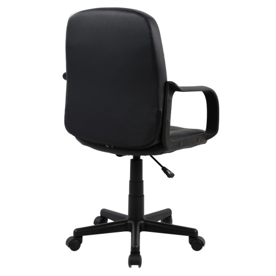 Καρεκλα γραφειου grane hm1005 με μπρατσα μαυρo pu 56,5x50x88-100υ εκ. **