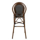 Σκαμπο αλουμινιου azaria hm5059 bamboo look καφε με textline 44x52x115υεκ **