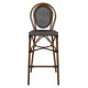 Σκαμπο αλουμινιου azaria hm5059 bamboo look καφε με textline 44x52x115υεκ **