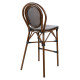 Σκαμπο αλουμινιου azaria hm5059 bamboo look καφε με textline 44x52x115υεκ **