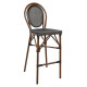 Σκαμπο αλουμινιου azaria hm5059 bamboo look καφε με textline 44x52x115υεκ **