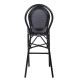 Σκαμπο αλουμινιου azaria hm5060 bamboo look μαυρο με textline 44x52x115υεκ. **