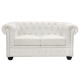 Καναπεσ 2θεσιοσ t.chesterfield hm3010.02 τεχνοδερμα λευκο ματ 155x90x73 εκ. **