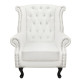 Πολυθρονα-μπερζερα t.chesterfield polina hm0053.02 pu λευκο ματ 83x75x107yεκ. **