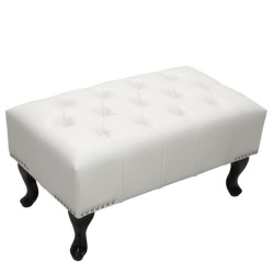 Ταμπουρε υποποδιο t.chesterfield emma hm226.02 pu λευκο-μαυρα ποδια 80x44x39yεκ. ** Ταμπουρε υποποδιο t.chesterfield emma hm226.02 pu λευκο-μαυρα ποδια 80x44x39yεκ. **