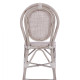 Σκαμπω αλουμινιου bamboo look πατινα λευκο με textline hm5110 41x52x116 εκ. **