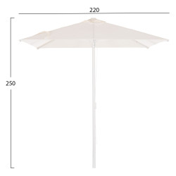 Ομπρελα επαγγeλματικη alu reggie 2.20x2.20x2.50m εκρου πανι 8ακτινεσ hm6013.01 **