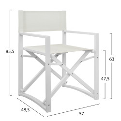 Πολυθρονα σκηνοθετη αλουμινιου dupre hm5094.02 λευκο 57x48,5x85.5yεκ ** Πολυθρονα σκηνοθετη αλουμινιου dupre hm5094.02 λευκο 57x48,5x85.5yεκ **