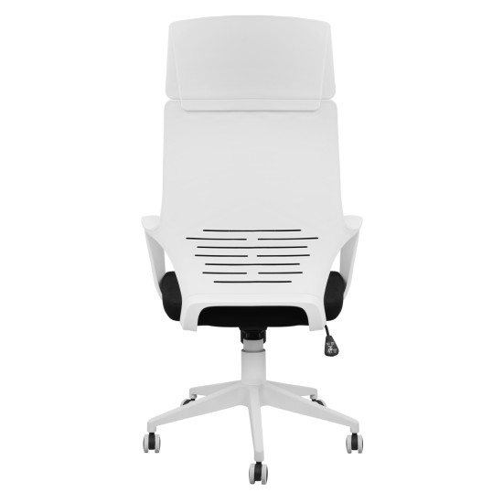 Καρεκλα γραφειου anivia hm1054.01 μαυρo & ποδι λευκο 64x61x126 εκ. **