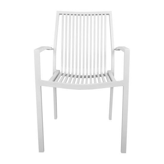 Πολυθρονα αλουμινιου bronca hm5130.01 λευκη 54,2x59x83,5υεκ. **