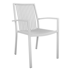 Πολυθρονα αλουμινιου bronca hm5130.01 λευκη 54,2x59x83,5υεκ. **