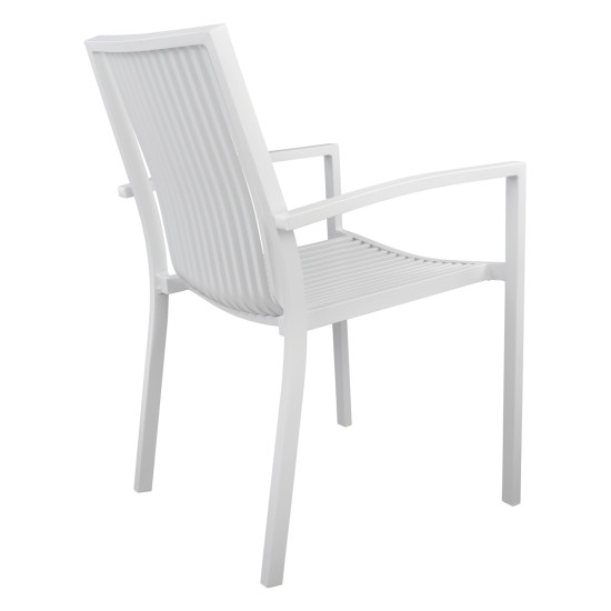 Πολυθρονα αλουμινιου bronca hm5130.01 λευκη 54,2x59x83,5υεκ. **