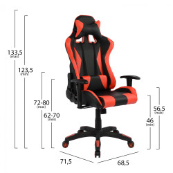 Καρεκλα γραφειου gaming hm1062.01 speed μαυρο κοκκινο pu 68,5 x 71,5 x 133,5 εκ. ** Καρεκλα γραφειου gaming hm1062.01 speed μαυρο κοκκινο pu 68,5 x 71,5 x 133,5 εκ. **