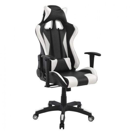 Καρεκλα γραφειου gaming hm1062.04 speed μαυρο λευκο pu 68,5x71,5x133,5 cm **