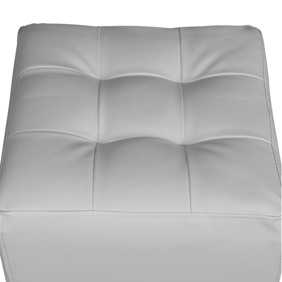 Σκαμπω 37χ37χ35εκ με pu λευκο punk hm264.02 ** Σκαμπω 37χ37χ35εκ με pu λευκο punk hm264.02 **