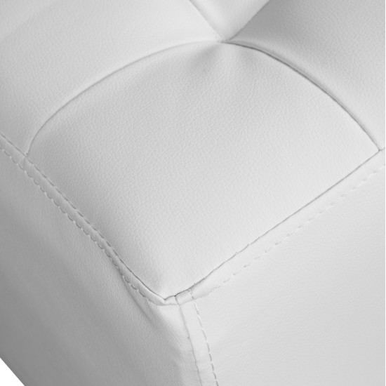 Σκαμπω 37χ37χ35εκ με pu λευκο punk hm264.02 ** Σκαμπω 37χ37χ35εκ με pu λευκο punk hm264.02 **