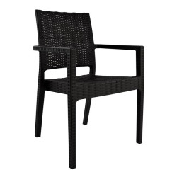 Πολυθρονα πολυπροπυλενιου βαρεωσ τυπου kaganu dark brown hm5134.09 57x55,5x89 εκ. **
