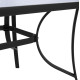 Τραπεζι bruno 150x90χ72υεκ. γκρι μεταλλικο με γυαλινη επιφανεια hm5145.01 **