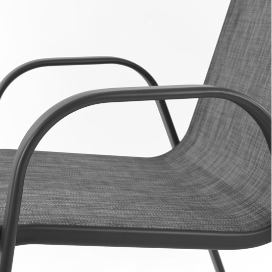 Σετ τραπεζαριασ μεταλλικη 3τμχ με 2 καρεκλεσ & 1 τραπεζι 70χ70 hm5185.01 **