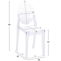 ΚΑΡEΚΛΑ ΤΡΑΠΕΖΑΡΙΑΣ ΑΚΡΥΛΙΚΗ ARAMIS HM0170 ΔΙΑΦΑΝΗ 34.5x50x90Υεκ. - 4τεμ ** ΚΑΡEΚΛΑ ΤΡΑΠΕΖΑΡΙΑΣ ΑΚΡΥΛΙΚΗ ARAMIS HM0170 ΔΙΑΦΑΝΗ 34.5x50x90Υεκ. - 4τεμ **