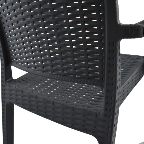 Πολυθρονα πολυπροπυλενιου βαρεωσ τυπου kaganu dark grey hm5134.01 57x55,5x89 εκ. **